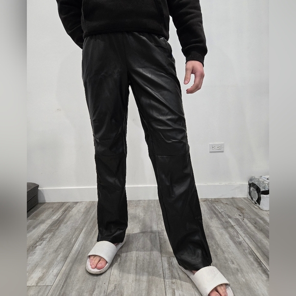 Fashion Nova Faux Leather Sweatpants - Picture 1 of 3